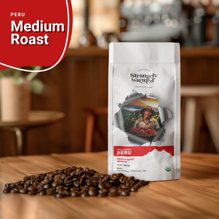 Peru medium roast single origin coffee beans from the Amazonas region