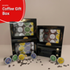 Coffee gift box with assorted single origin Keurig compatible pods