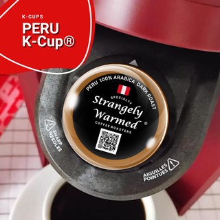 Peru single origin coffee pods for K-Cup compatible brewers, medium and dark roast