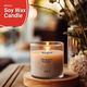 Hand-poured soy wax candle with a dark roast coffee scent